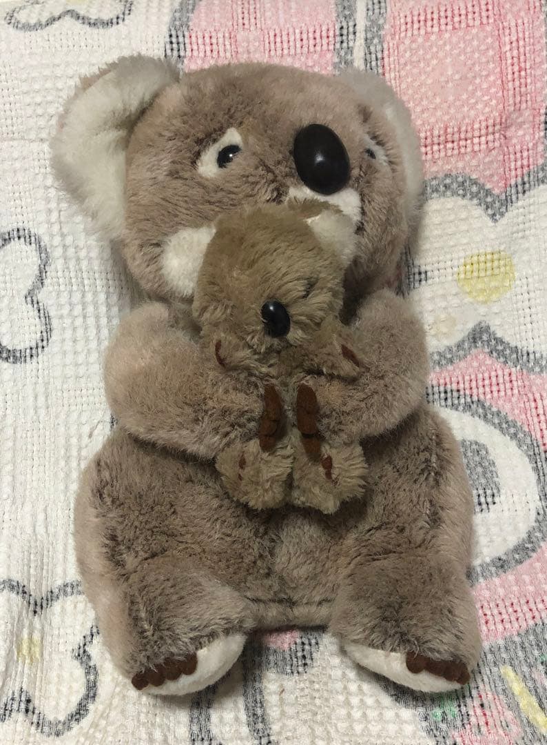 昭和レトロ ヴィンテージ ファースト社 親子コアラ ぬいぐるみ 中古品