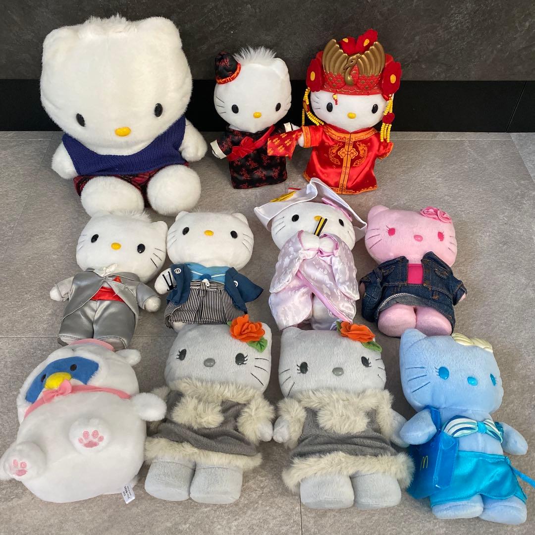 sanrio ハローキティ ぬいぐるみ 11体まとめ売り 平成レトロ - メルカリ