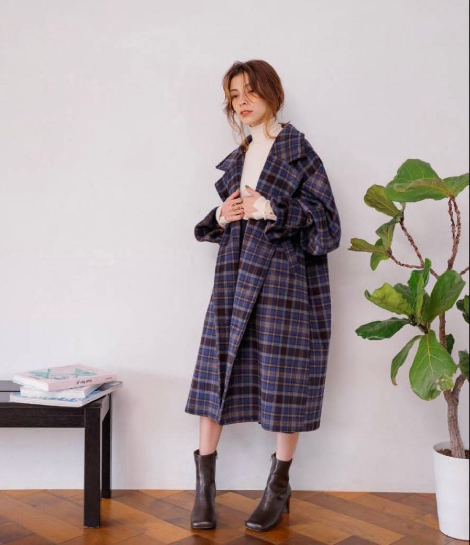 ナップタイム naptime. Nissy 西島隆弘 コート チェック ブルー - メルカリ