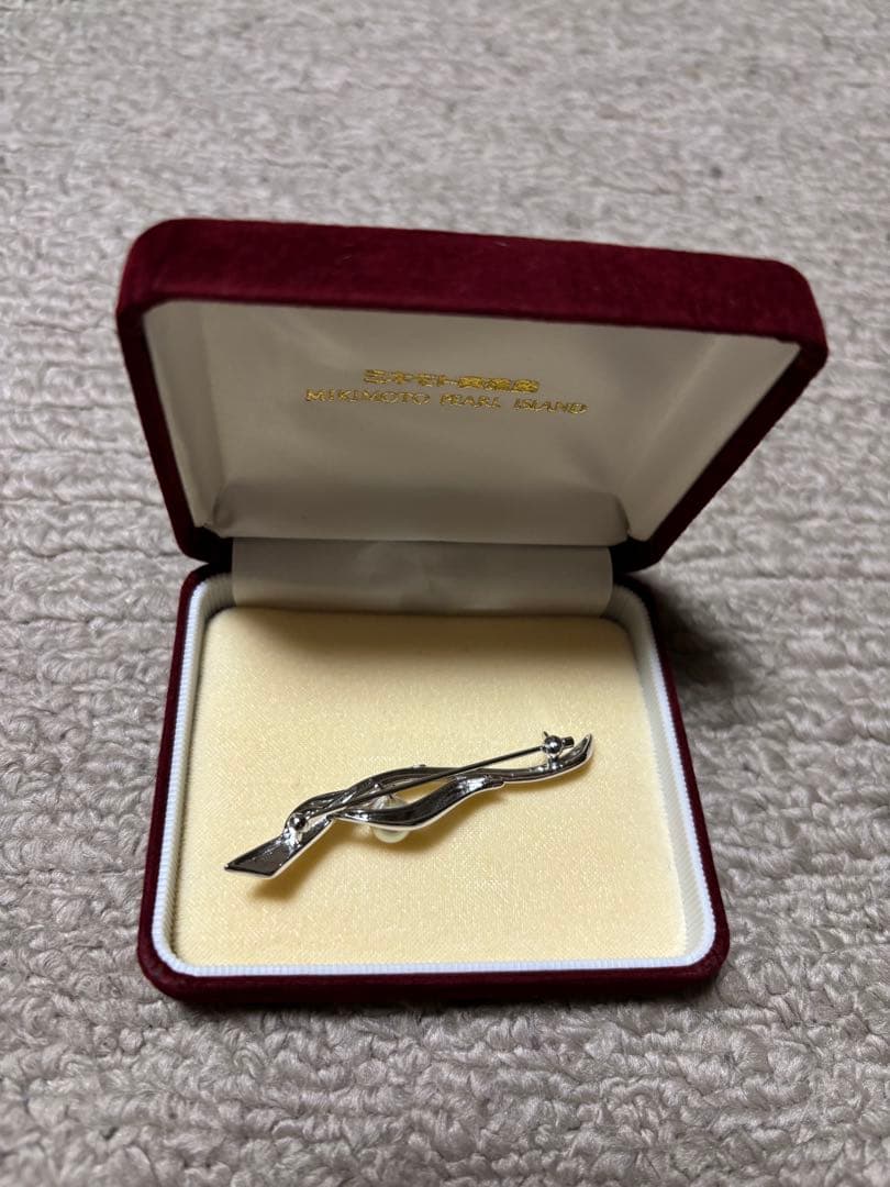 ゆ*ー様 ミキモト真珠島 本真珠silverブローチ 箱付き MIKIMOTO