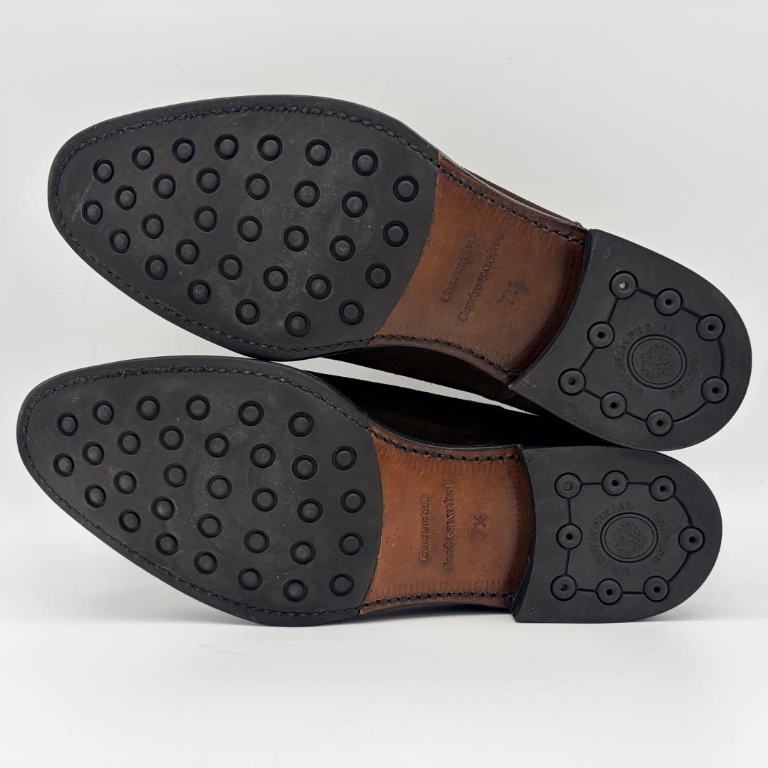 【極美品】ユニオンインペリアル ストレートチップ 25.5cm 濃茶 スエード