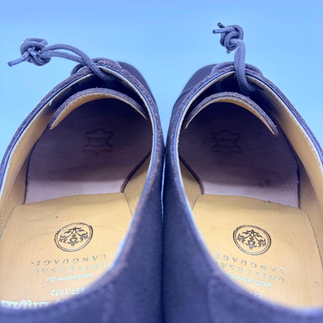 【極美品】ユニオンインペリアル ストレートチップ 25.5cm 濃茶 スエード