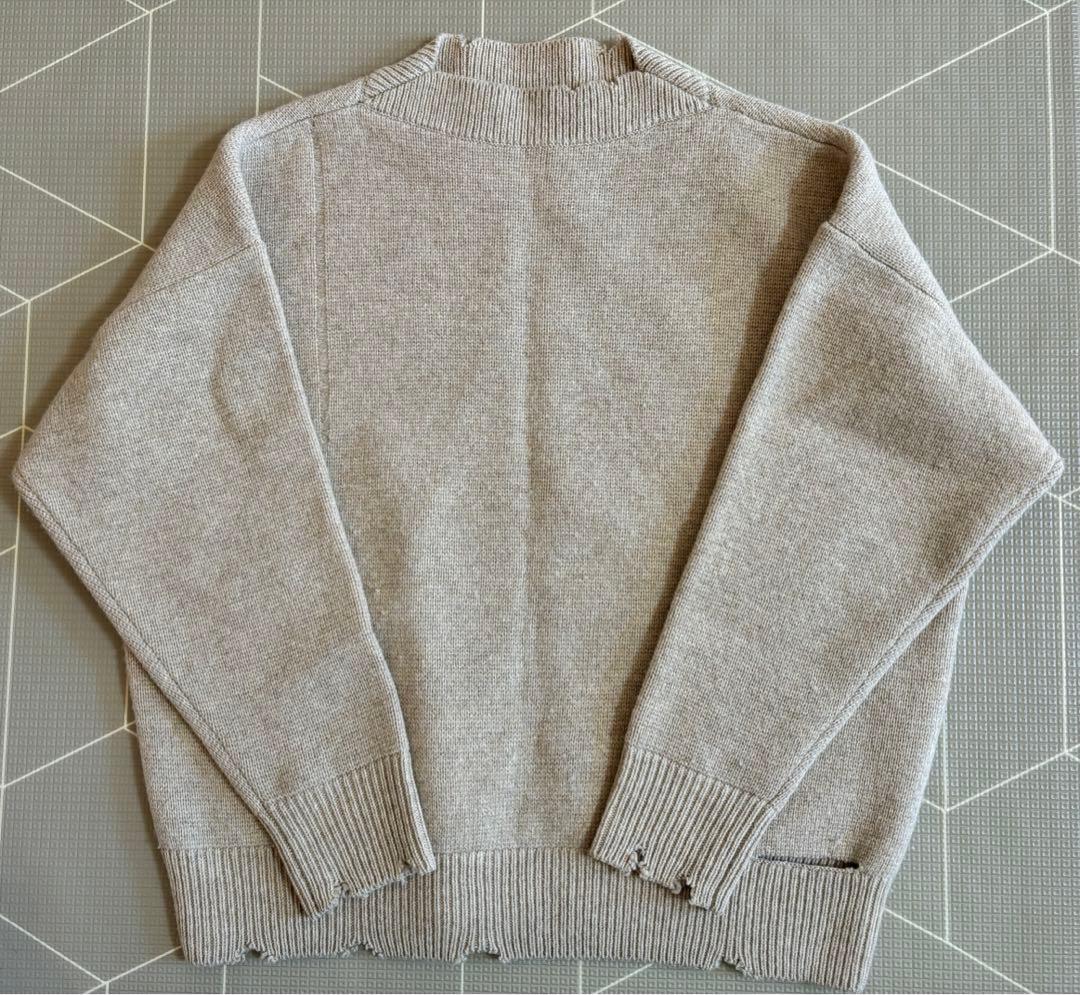 unused ダメージ加工ニット サイズ0 - メルカリ