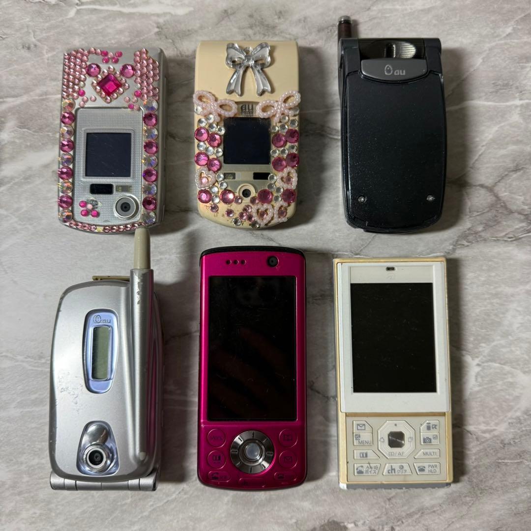 ガラケー6台セット au・docomo ジャンク 部品取り コレクション - メルカリ