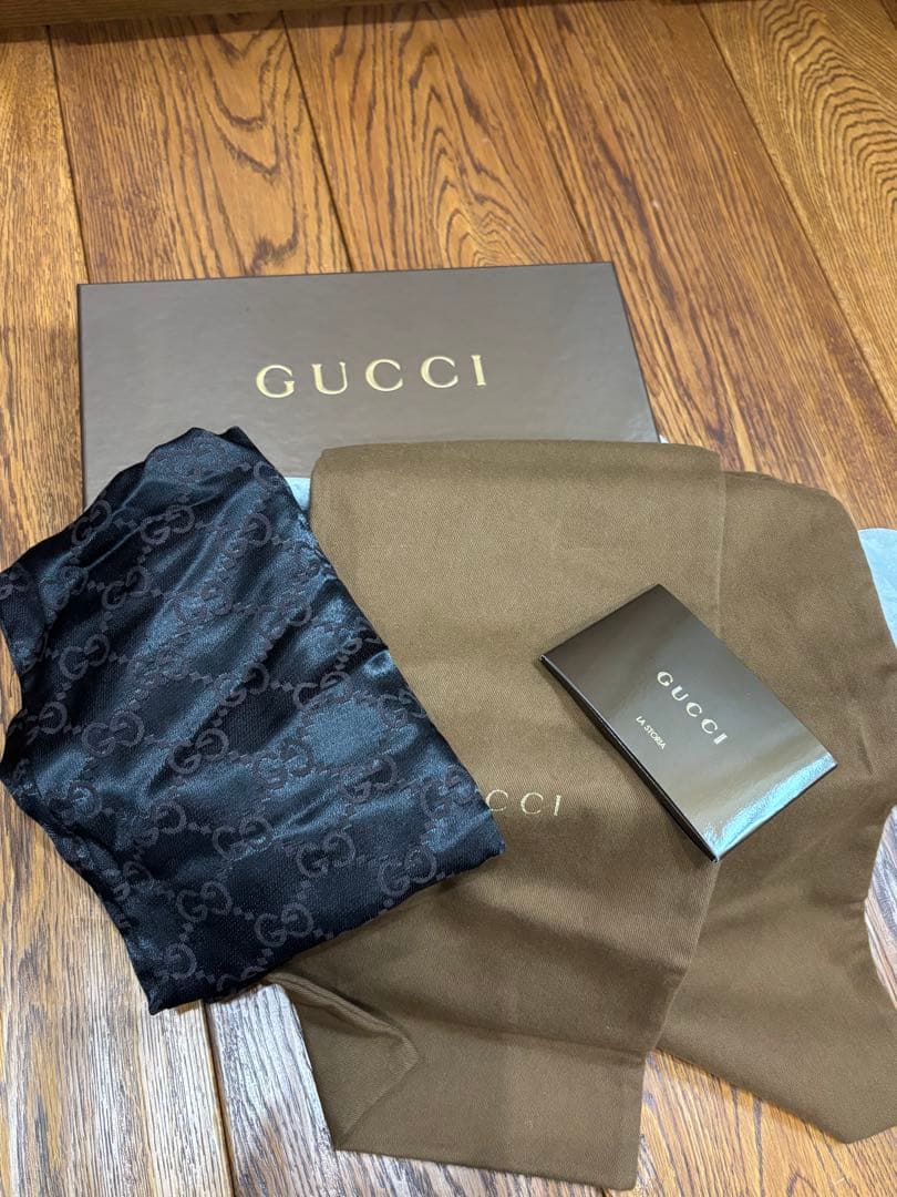 GUCCI グレー レインシューズ 37 23.5cm