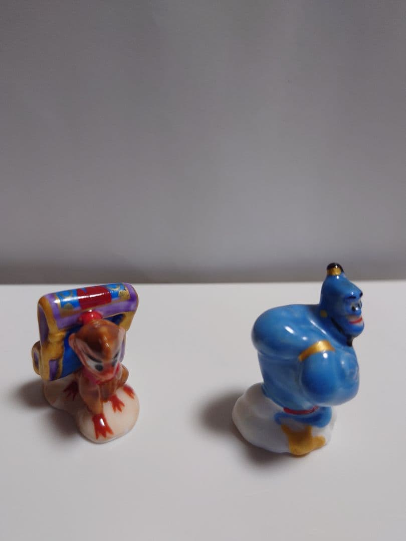 ディズニー ジーニー・アブー ベルメゾン 千趣会 陶器ミニチュア 2個