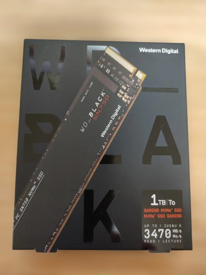 内蔵型SSD WD Black SN750 NVMe 1TB (WDS100T3X0C) Western Digital Black SN750 WDS100T3XHC 1TB M.2 QLC PCIe NVMe