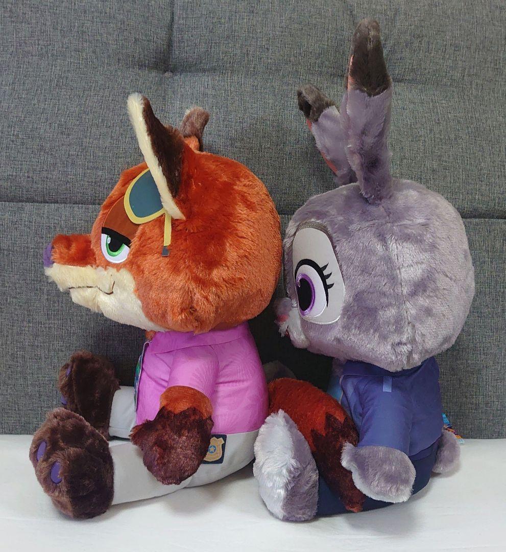 ズートピア2 スーパーラージぬいぐるみ ニック ジュディ 2種セット