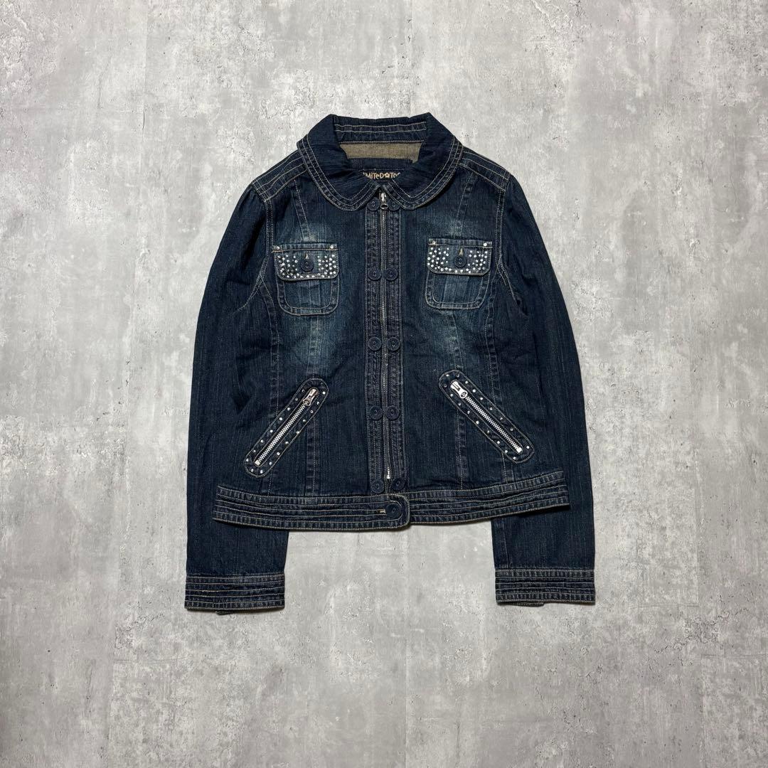 00s archive studs denim napoleon jacket - メルカリ
