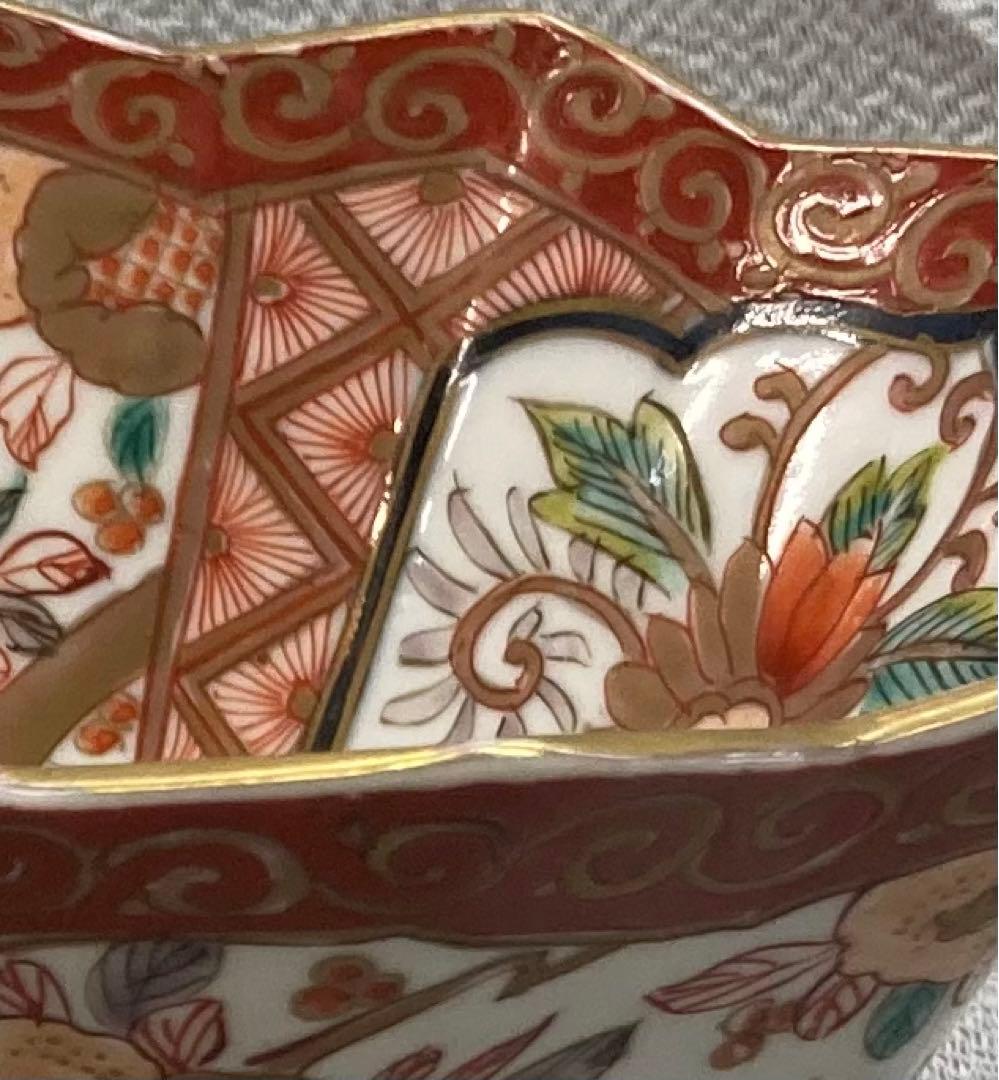 B12s 伊万里焼 錦柘榴図多角形鉢 江戸期 会席・懐石料理 - メルカリ