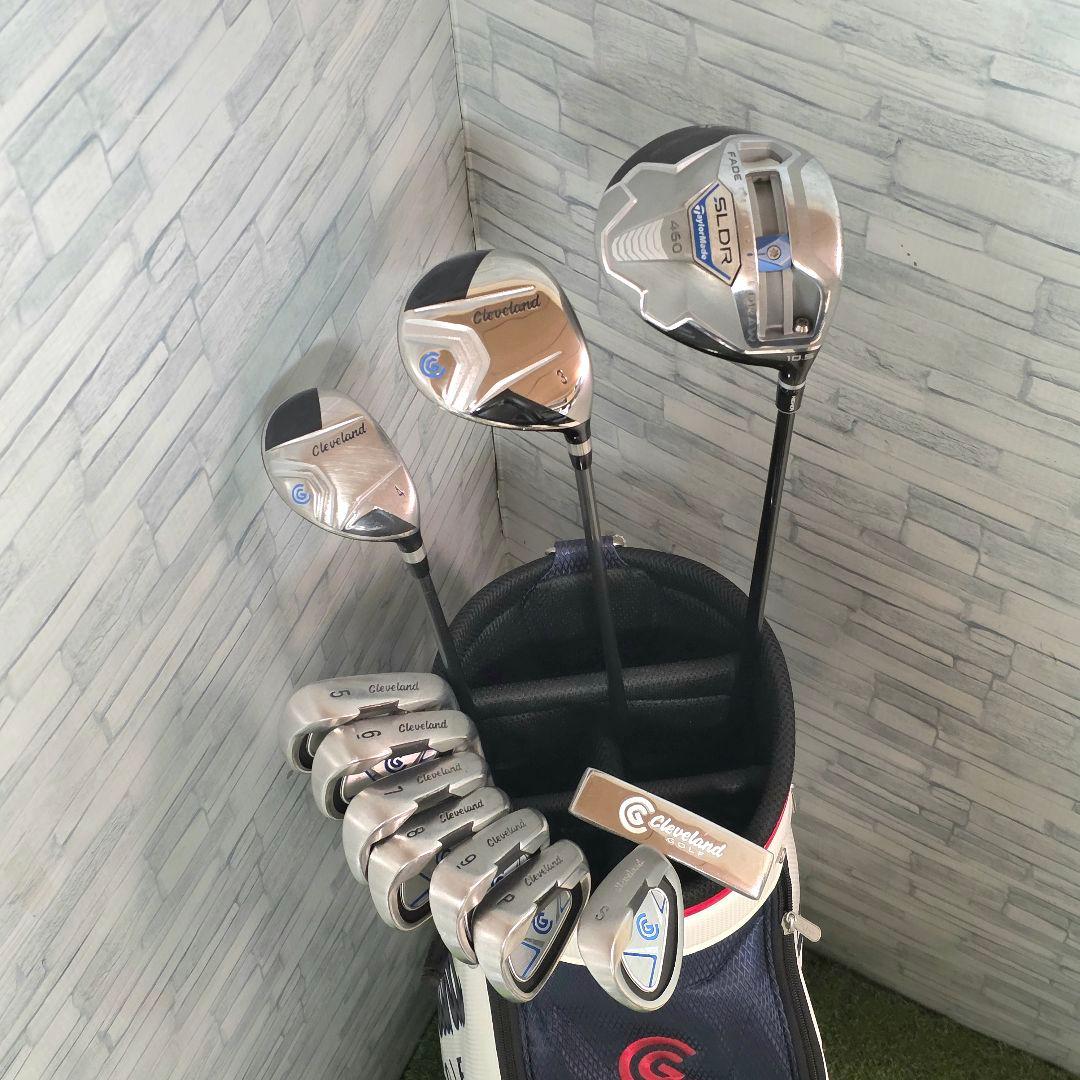 ゴルフクラブメンズセット クリーブランド テーラーメイド SLDR フル