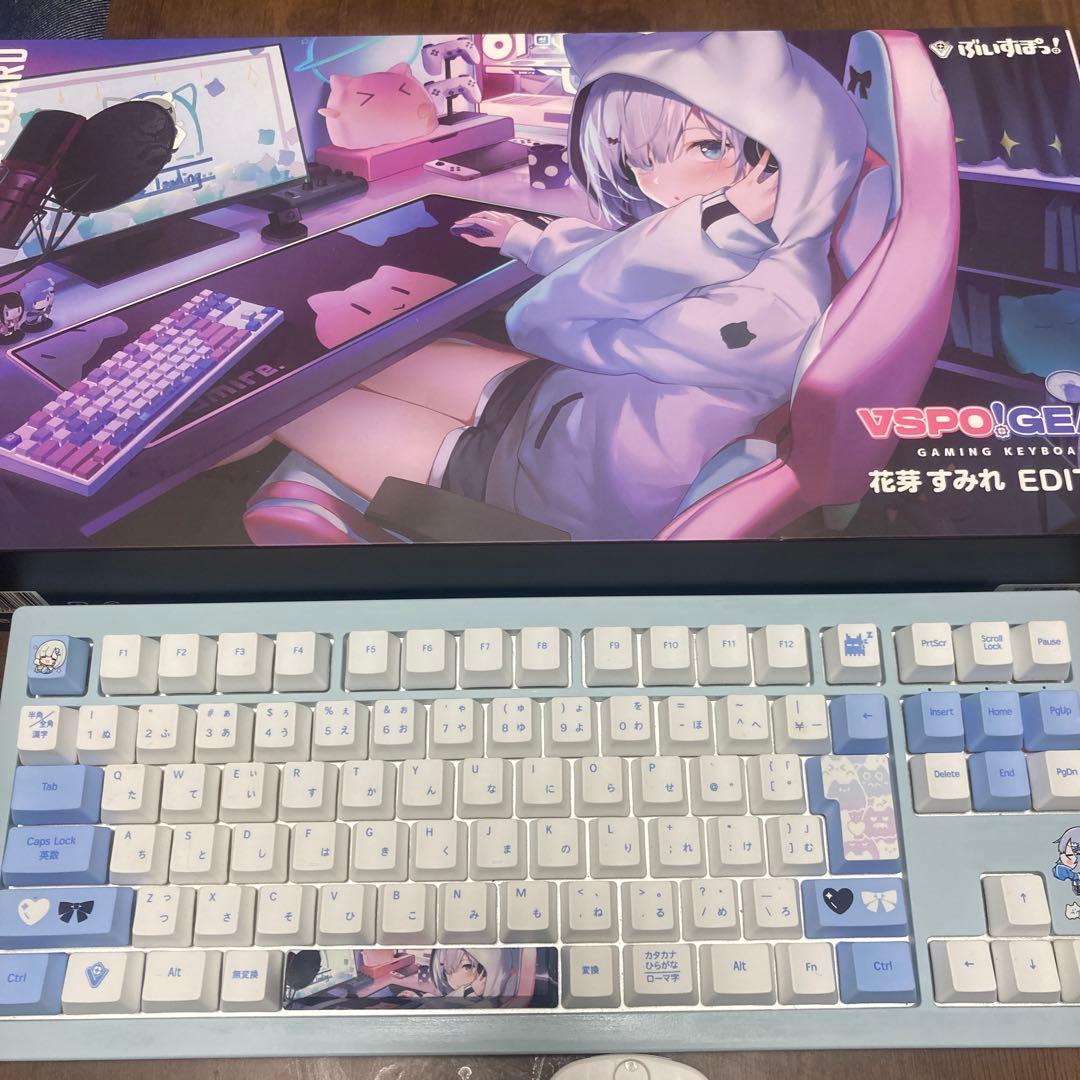 VSPO! GEAR ゲーミングキーボード＆キーボードクリーナー　花芽すみれ VSPO! GEAR ゲーミングキーボード＆キーボードクリーナー 花芽すみれ