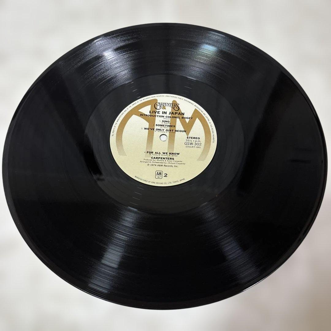 Carpenters LIVE IN JAPAN レコード - メルカリ