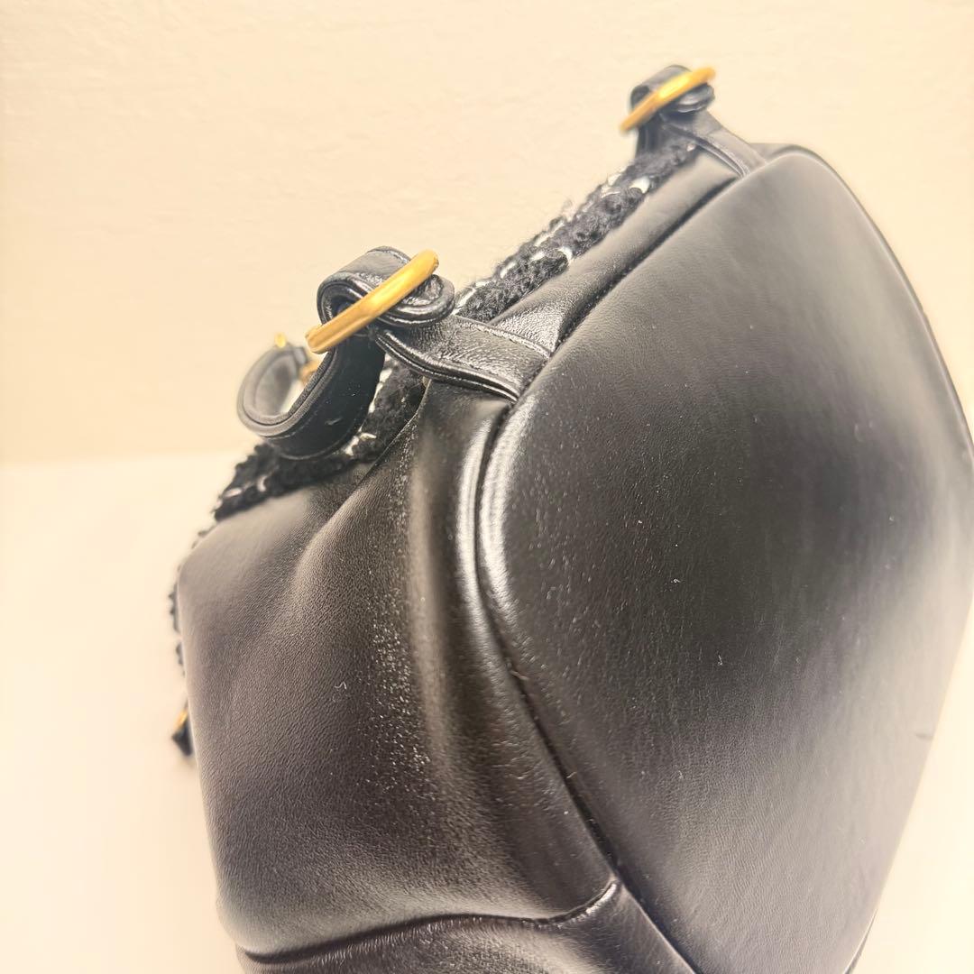 CHANEL ココマーク ツイード チェック バッグ パック チェーン