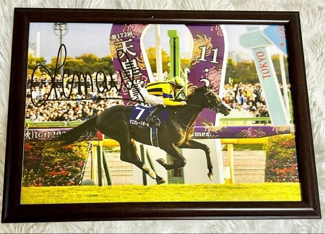 クリストフ•ルメール ルメール騎手 直筆サイン 天皇賞 G1 マスカレード