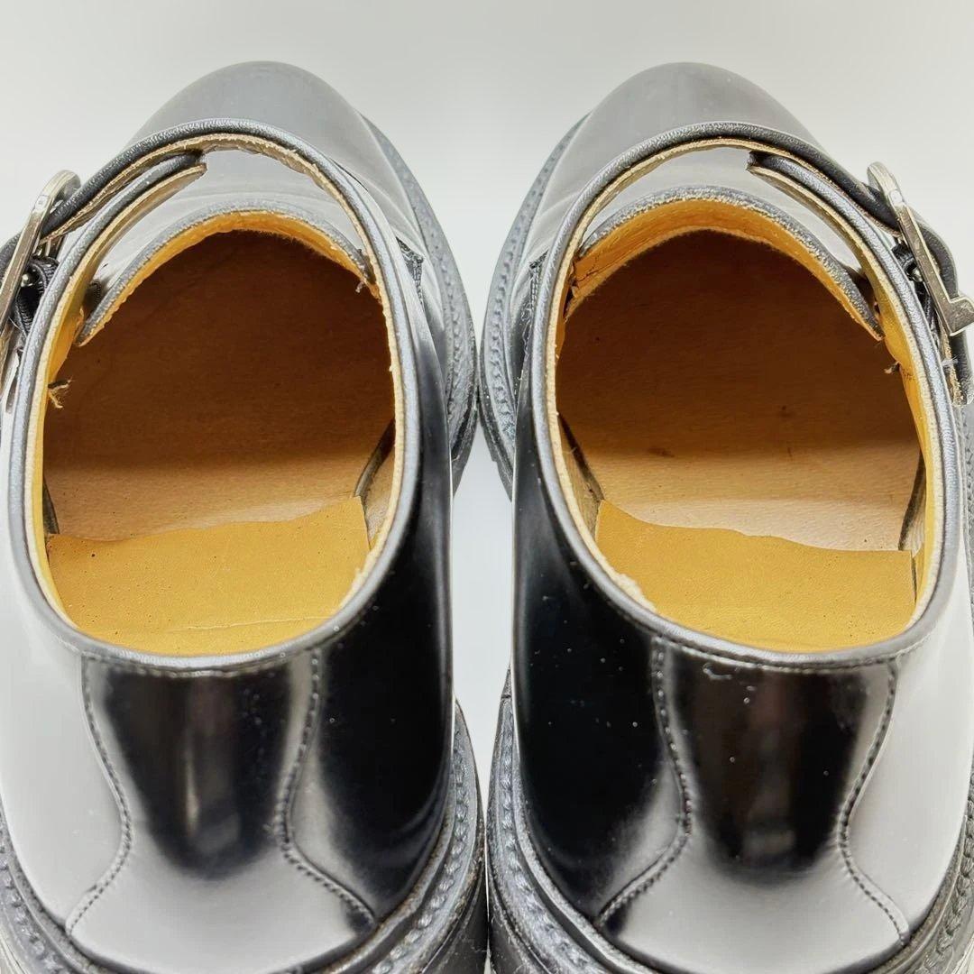 美品 REGAL リーガル シングルモンク プレーントゥ ブラック 25.5cm