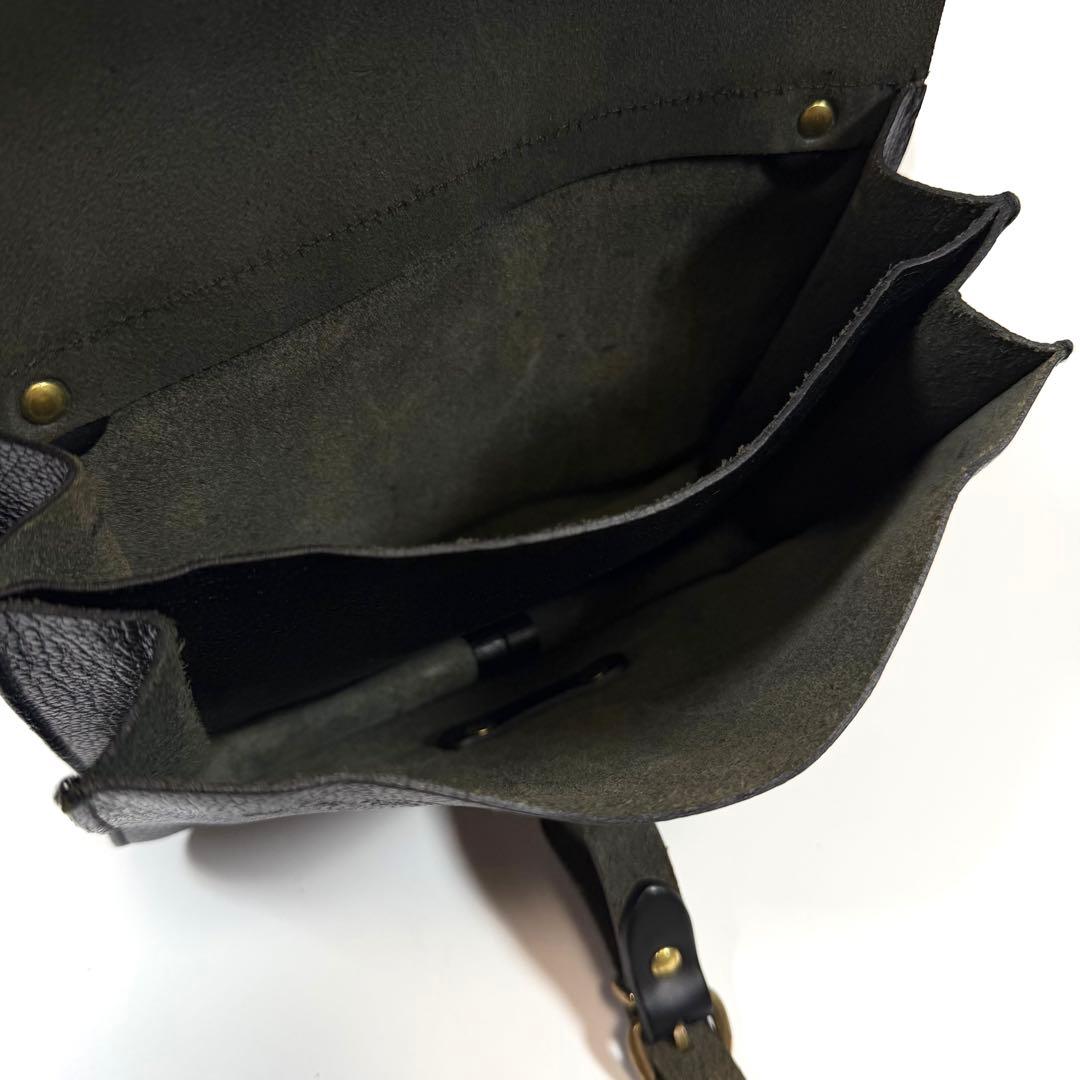 美品】イルビゾンテ ショルダーバッグ レザー シボ革 ゴールド金具