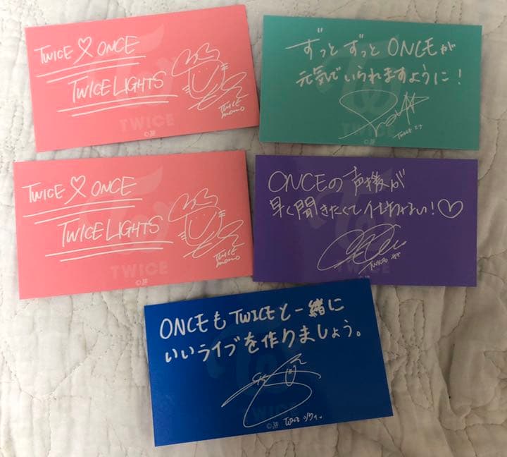 TWICE Lights メッセージカード ミナ ツウィ モモ サナ - メルカリ