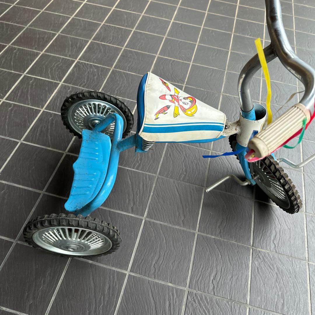 昭和レトロ アサヒ 三輪車 ブリキ製 子供用 トライシクル 当時物