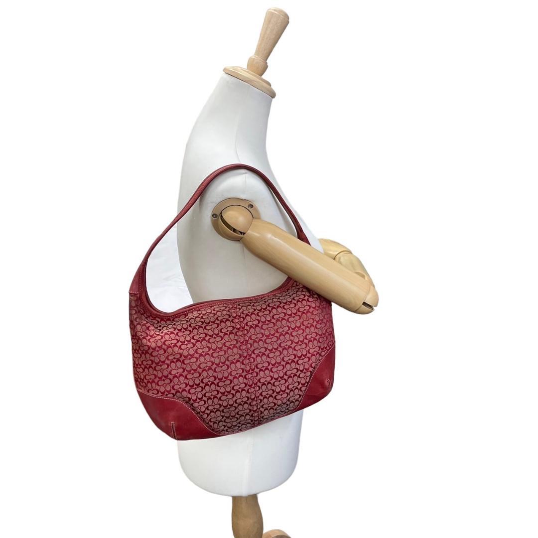 COACH コーチ s20 肩掛け 6617 ワンショルダーバッグ 半月型 赤系