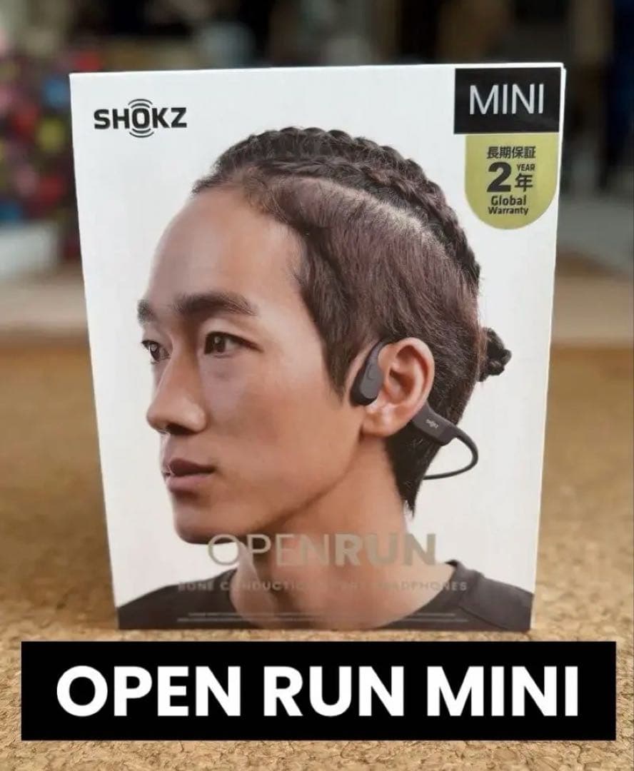 【美品】SHOKZ 骨伝導イヤホン OPENRUN MINI Black 黒 Shokz（ショックス） Shokz OpenRun Mini Black 黒 骨伝導イヤホン