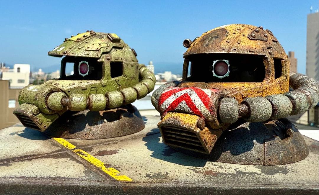 EXCEED MODEL ザクヘッド 量産機カラー ② 現地改修 塗装完成品 - メルカリ