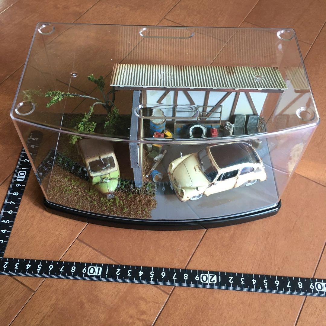 マイクロエース1/32 スバル360ミゼット 廃ガレージジオラマ 廃車草ヒロ