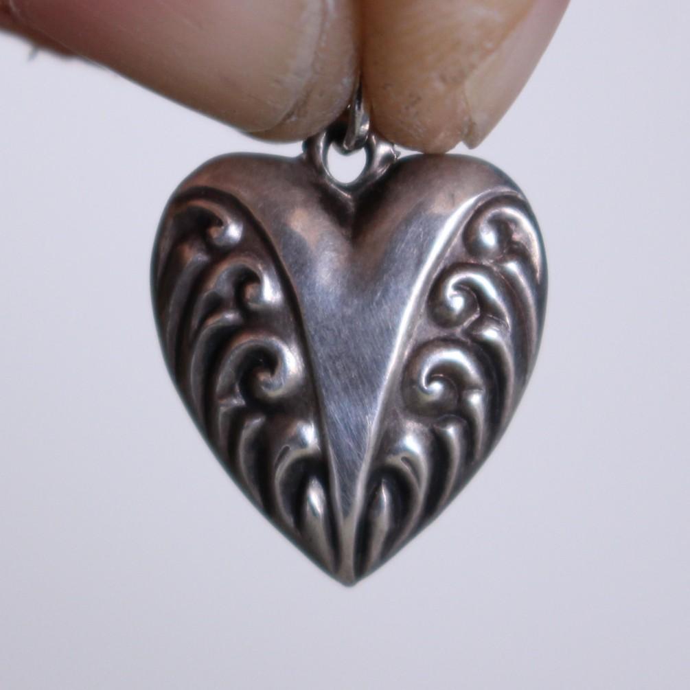 40s スウィートハートジュエリー パフィハート シルバー 波