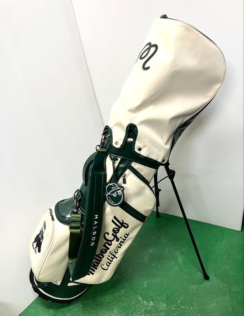 Malbon Golf マルボンゴルフ キャディバッグ スタンド型 フード2種付 Malbon golf マルボンゴルフ キャディバッグ スタンドバッグ グリーン