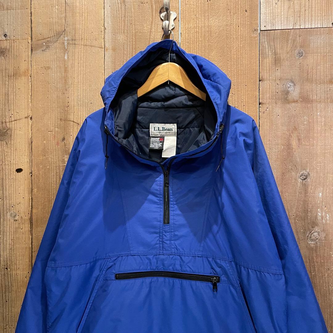 【M】90s USA製 L.L.Bean ナイロン アノラック 中綿 ジャケット