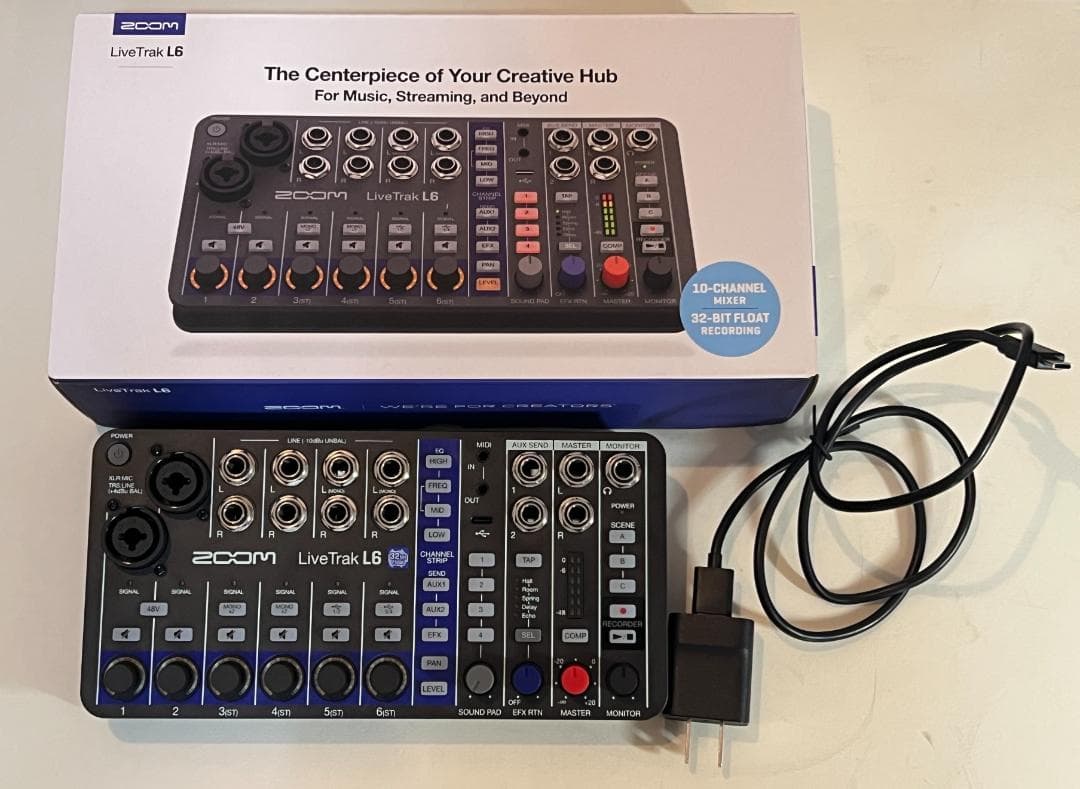 ZOOM ズーム L-6 デジタルミキサー USBオーディオインターフェイス ZOOM、デジタルミキサー「LiveTrak L6」を発売〜デュアルAD回路と32bit