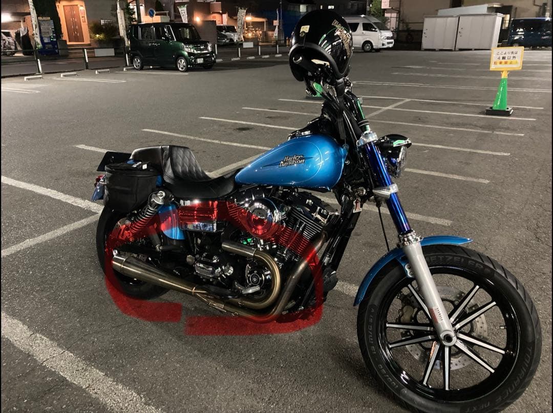 【希少】SAWICKI 2in1フルエキマフラー ブラッシュ/ ダイナ用　中古品 SAWICKI 2in1フルエキゾーストマフラー ブラッシュ/ブラックエンド