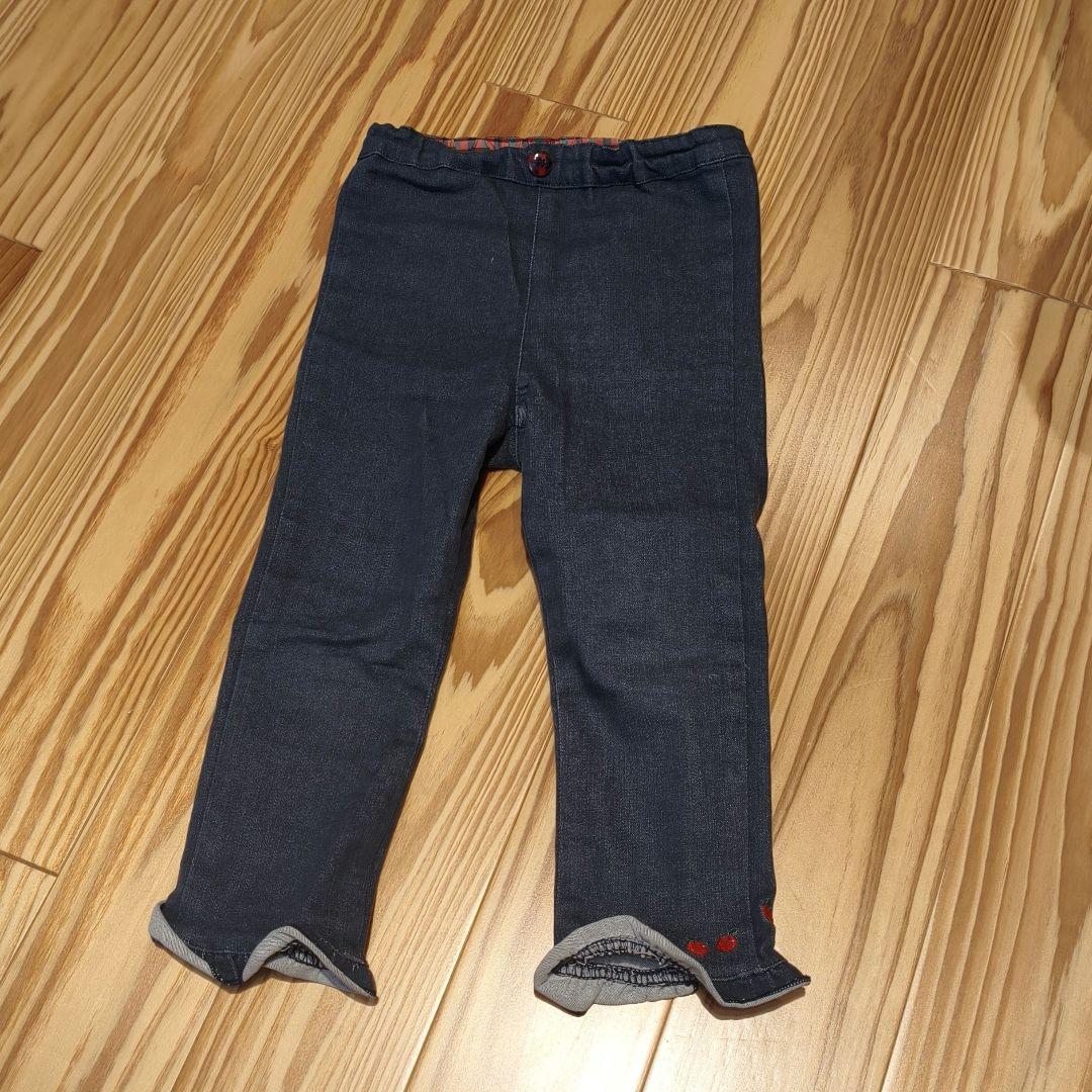 ファミリア 現行品 トレーナー ズボン セット りんご くまちゃん 90