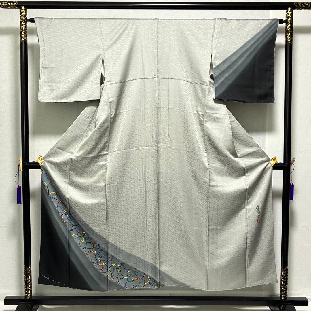 D74 訪問着 斎藤三才 やまと誂 薔薇 正絹着物 袷 しつけ糸付き未使用極美品 D321 訪問着 斉藤三才 三才鳥 麻の葉 正絹 着物 袷 しつけ糸未使用極美