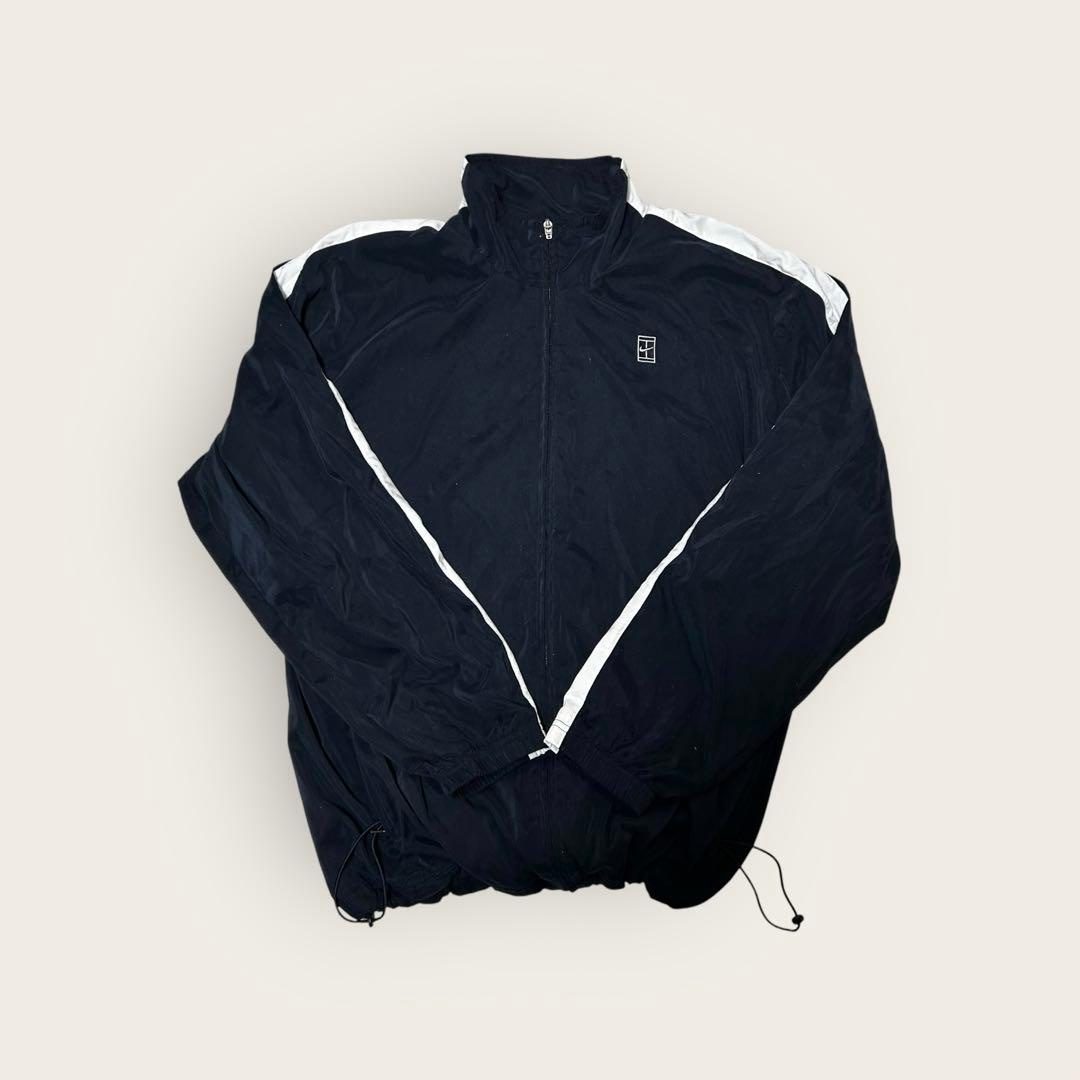 Y2K 00s NIKE ナイキテニス 刺繍ロゴ ナイロンジャケット 00s NIKE ナイロンジャケット 刺繍ロゴ ドローコードarchive - メルカリ
