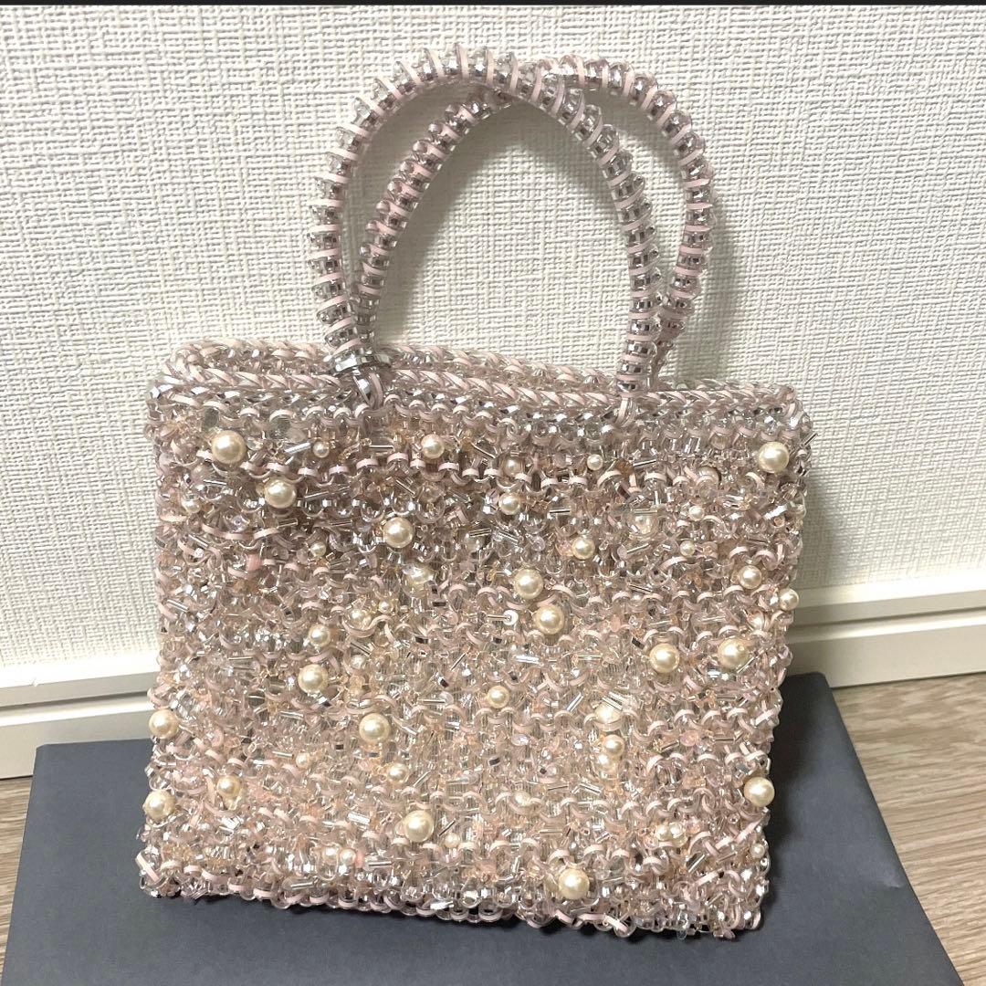 ANTEPRIMA アンテプリマ ペルラグリッター ピンク ワイヤーバッグ