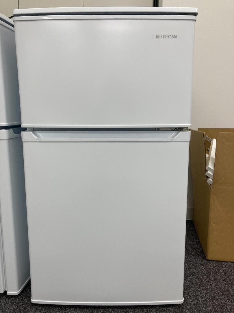 ノンフロン冷凍冷蔵庫 IRSD-9B-W ホワイト 2ドア、90L、2024年製 冷凍冷蔵庫90L IRSD-9B-W ホワイト