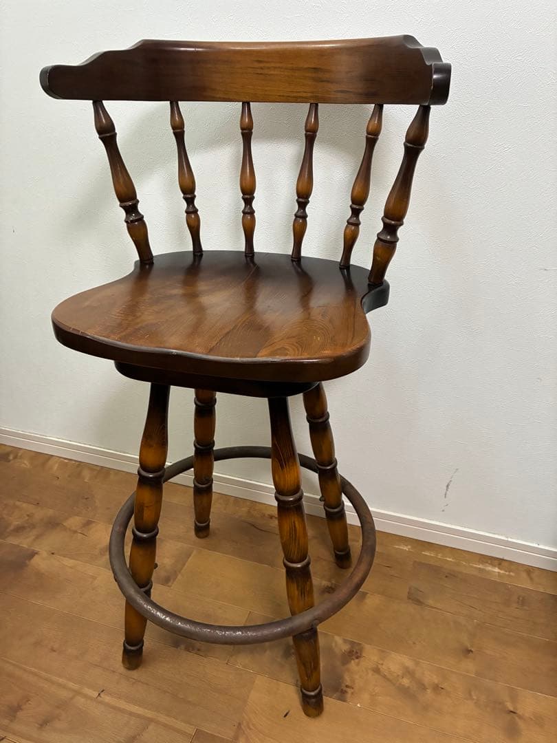 飛騨産業　キツツキマーク ハイチェア　カウンターチェア 回転椅子③ 飛騨産業 HIDA キツツキマーク 第七號椅子 曲木椅子 ブナ材 ダイニング