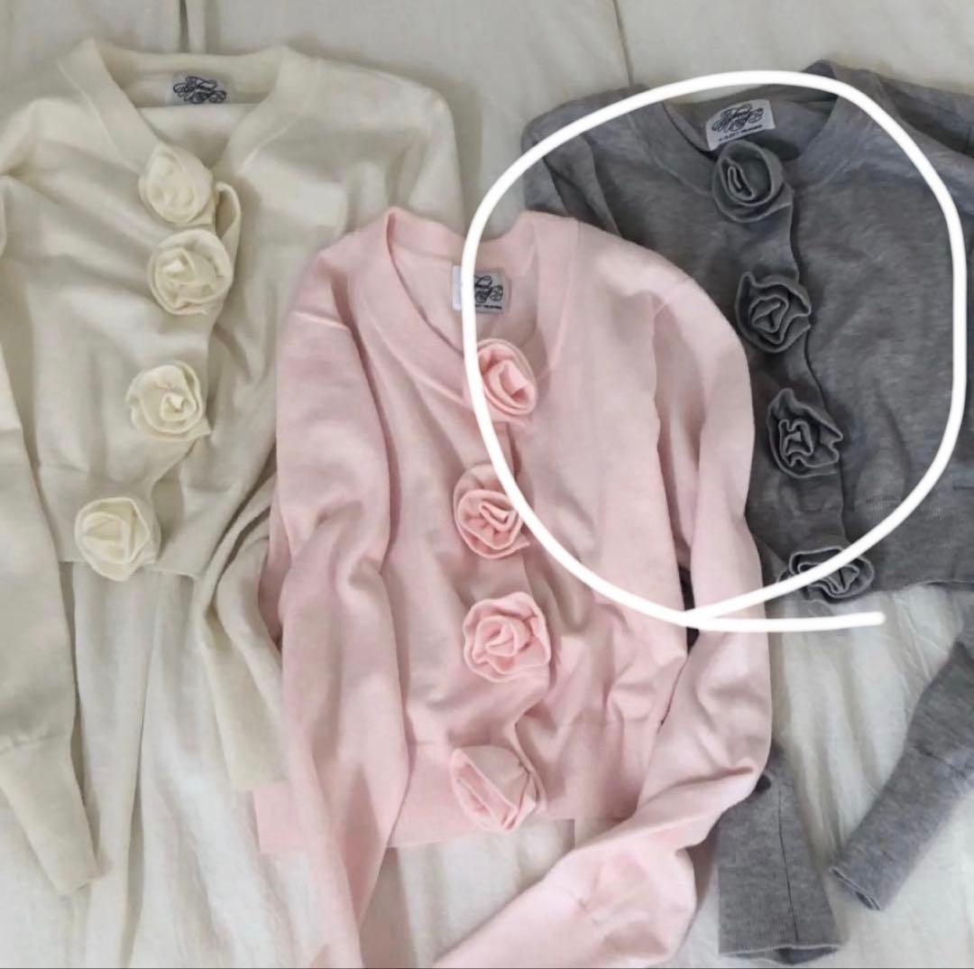 treat urself rose flower motif cardigan - メルカリ