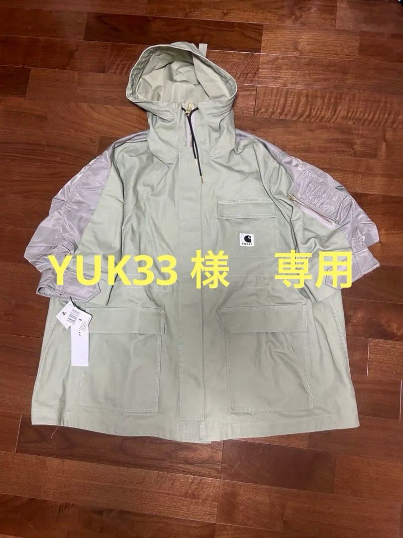 sacai carhartt WIP Duck×Nylon coat サイズ3 Sacai-x-Carhartt-WIP-Duck-Coat