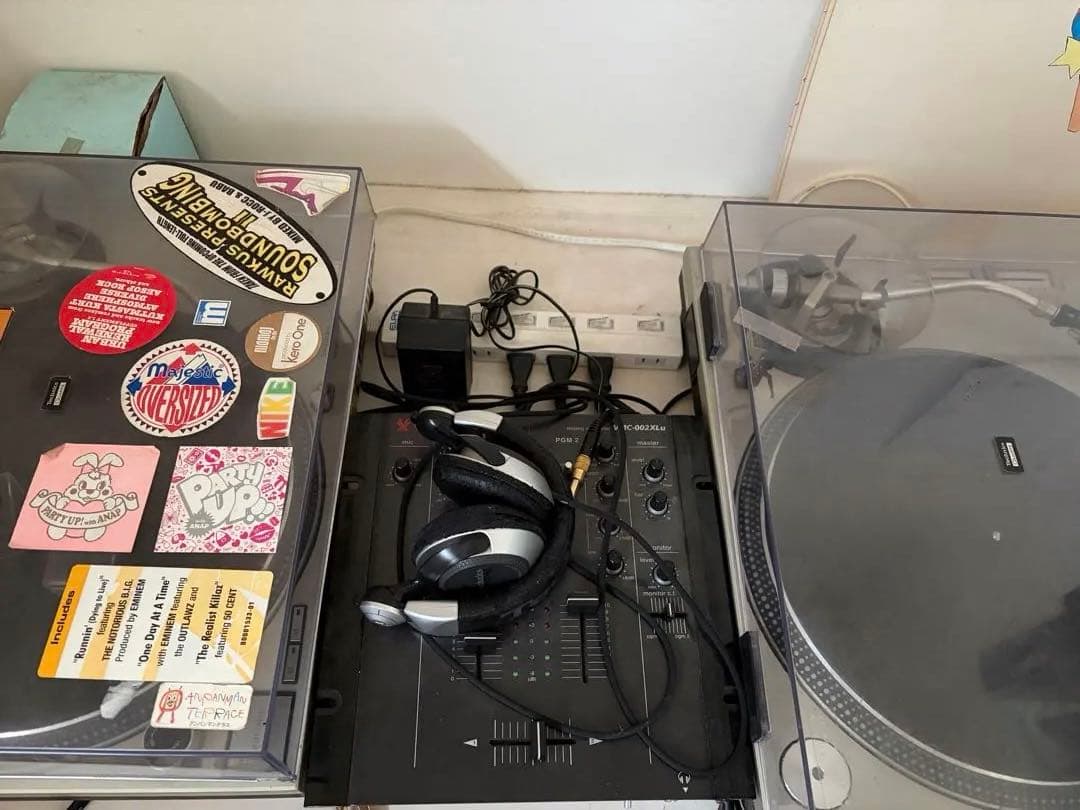 Technics ターンテーブルとミキサーカートリッジ針ヘッドホンDJセット 激レア樽屋DJセット | スケルトンCLEAR - 「樽屋レコード針ダイレクト