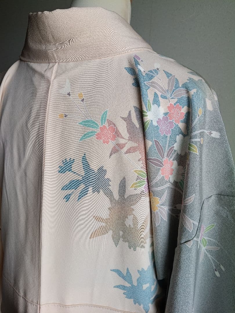 京加賀友禅訪問着 たたき模様 ろうけつ染め分け 光月の落款入り 美品