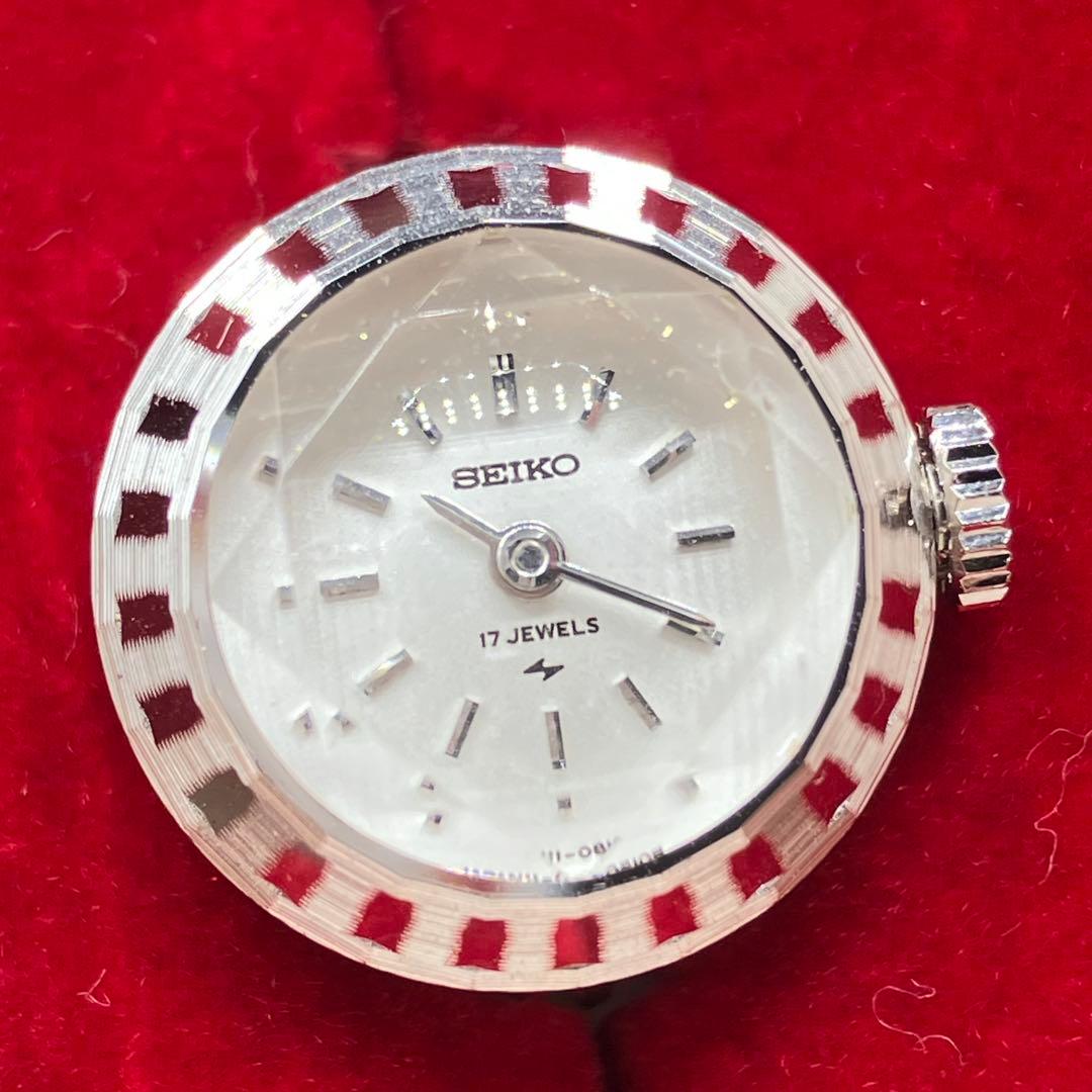 【美品】SEIKO リングウォッチ 指輪時計 アンティーク 稼働品 SEIKO RING WATCH (セイコー リングウォッチ) 緑文字盤- JeJe PIANO