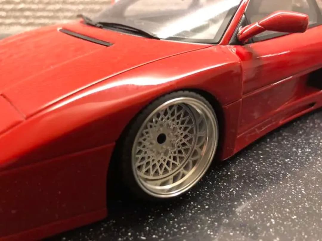 1/18 ケーニッヒ フェラーリF48 アルミ削り出し深リムホイールカスタム