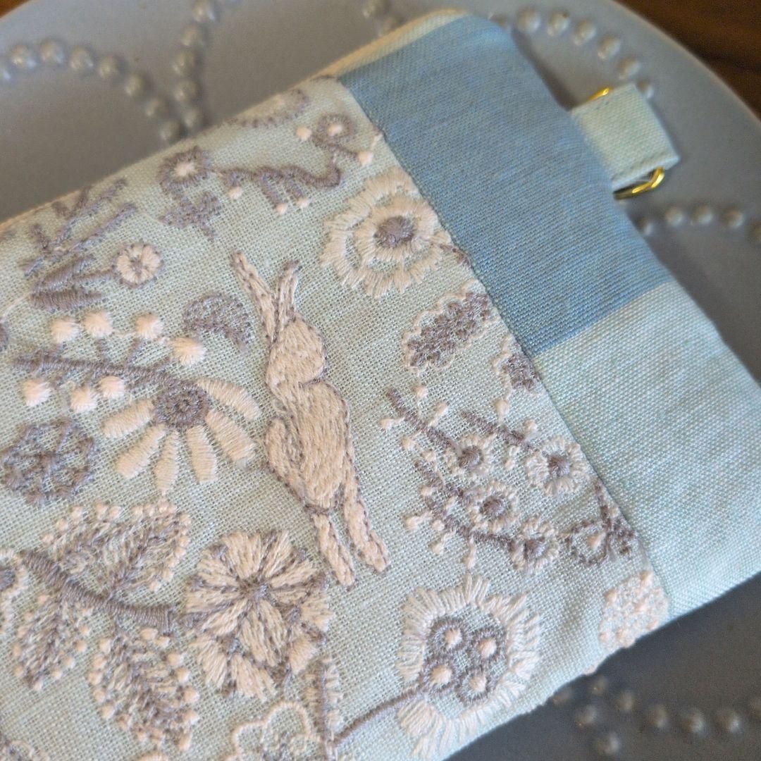 ⚮̈﻿ライトブルーcelebrate ポーチ ハンドメイド ミナペルホネン