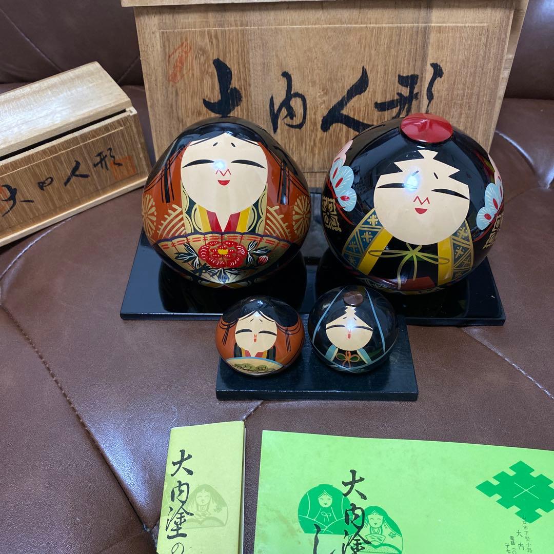 山口市伝統工芸 中村民芸社 大内人形 大内塗り 雛人形 桐箱付き 大内人形（3号） | artrip山口