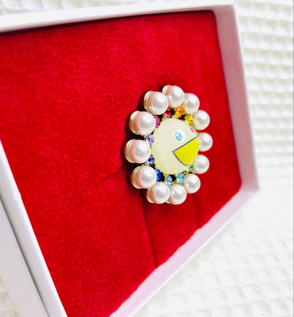 liquem リキュエム×村上隆 パールフラワー ピンズ ブローチ カイカイキキ