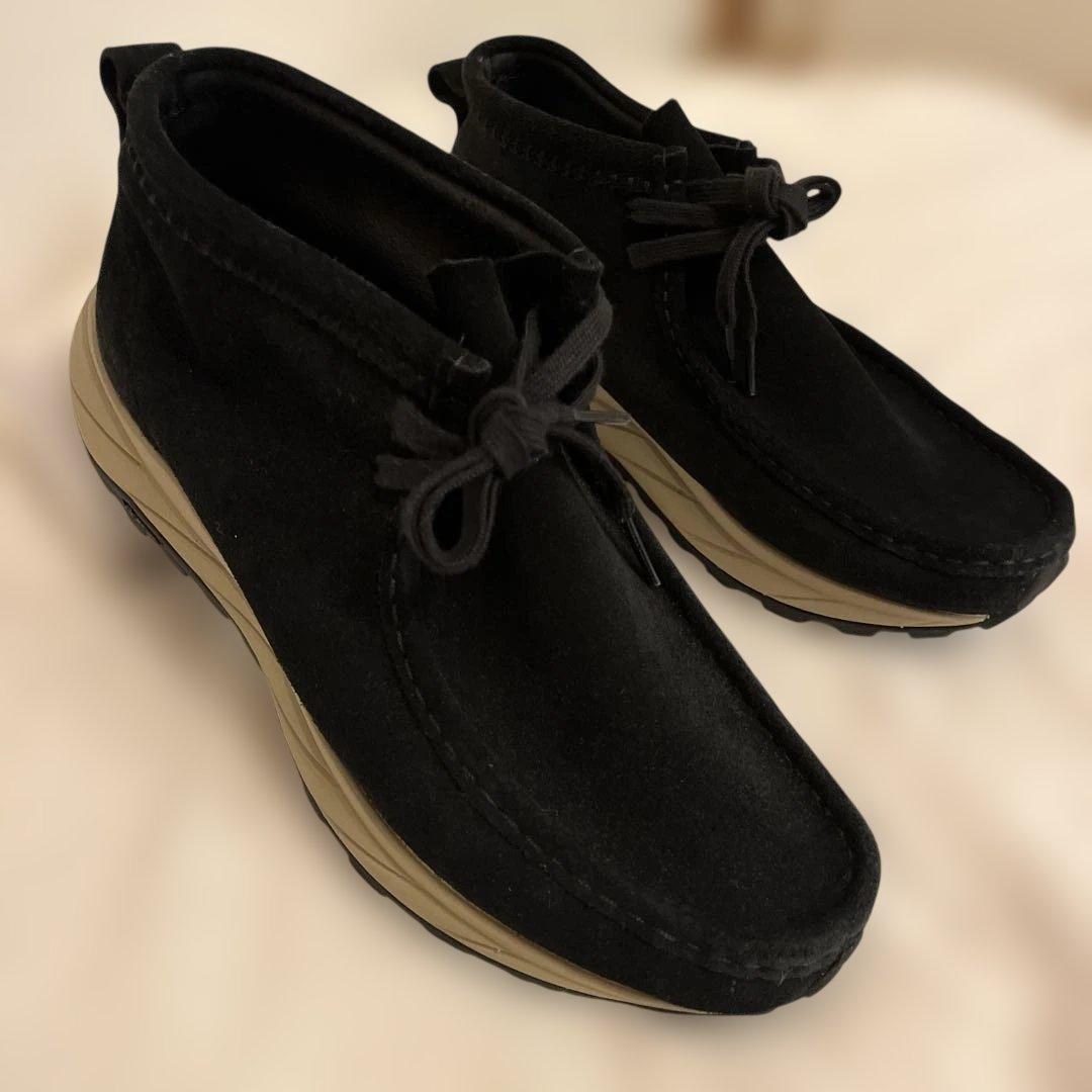 美品未使用級　Clarks クラークス ワラビーエデン 26.5cm 黒スエード