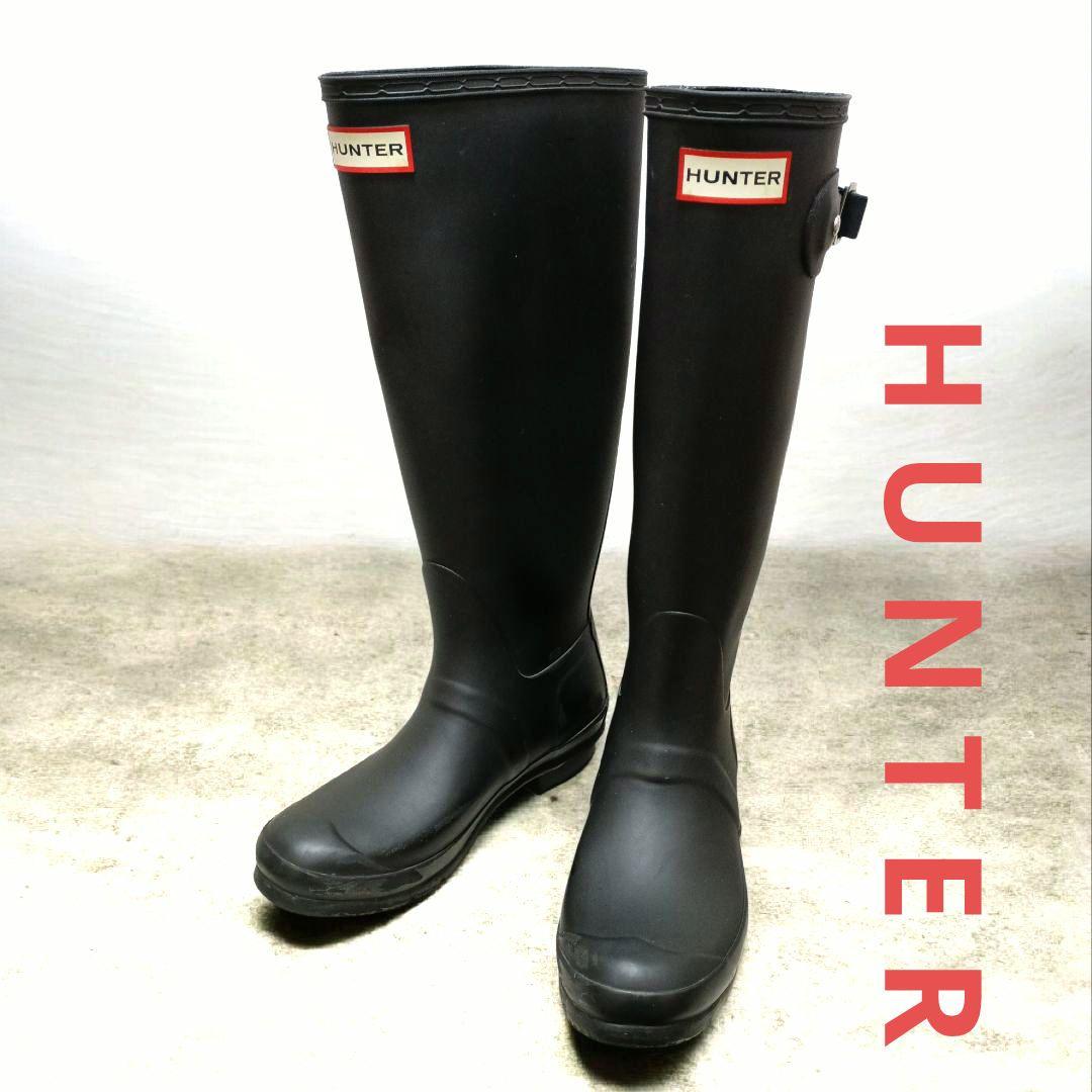 王道】HUNTER ハンター レインブーツ ロング ブラック 23cm - メルカリ