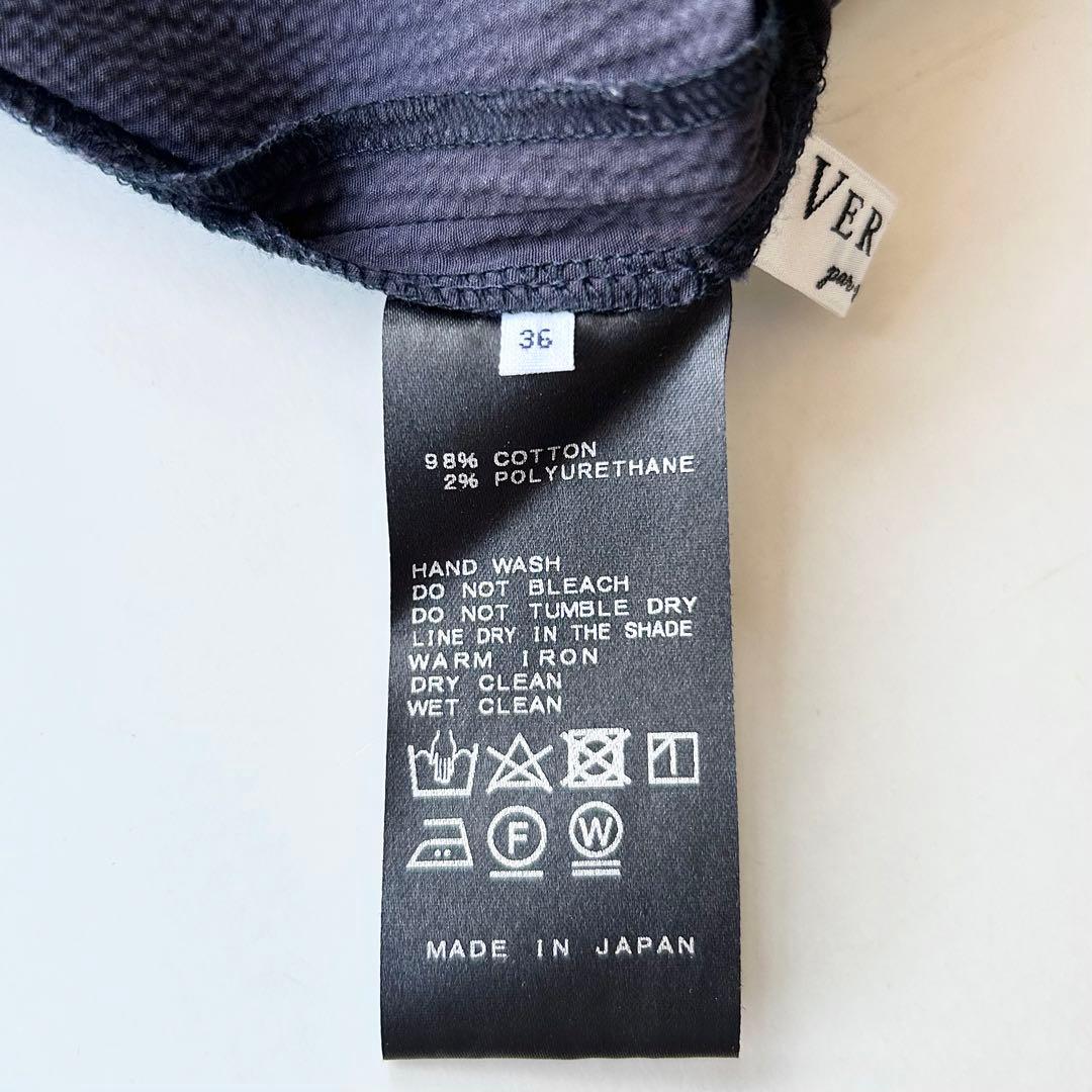 VERMEIL par iena パフスリーブワンピース ネイビー 日本製 - メルカリ